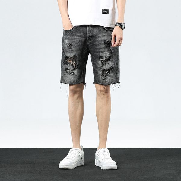 cross-border foreign trade summer men's denim shorts hole personality beggar five-point pants youth jeans men, Blue
cross-border foreign trade summer men's denim shorts hole personality beggar five-point pants youth jeans men, Blue