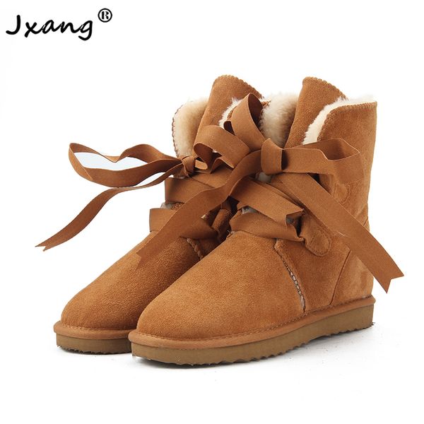 jxang new fashion women snow boots genuine leather winter boots warm women 12 colour shoes us 3-13, Black
jxang new fashion women snow boots genuine leather winter boots warm women 12 colour shoes us 3-13, Black