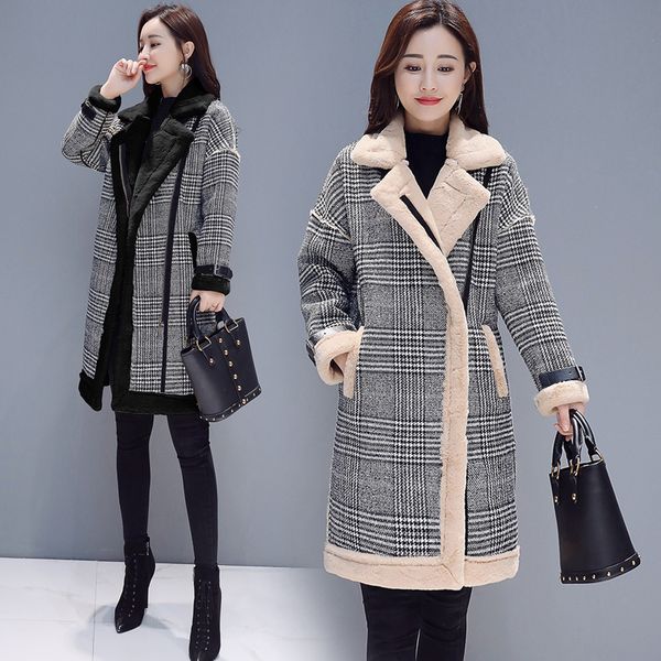 winter women faux lambswool fur overcoats luxury long loose thick warm plus size female 2020 grey plaid, Black
winter women faux lambswool fur overcoats luxury long loose thick warm plus size female 2020 grey plaid, Black