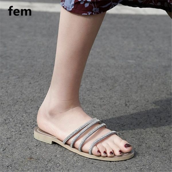 fem women shoes crystal slippers women slides flats shoes concise circle rhinestones bling sandals summer for fashio, Black
fem women shoes crystal slippers women slides flats shoes concise circle rhinestones bling sandals summer for fashio, Black