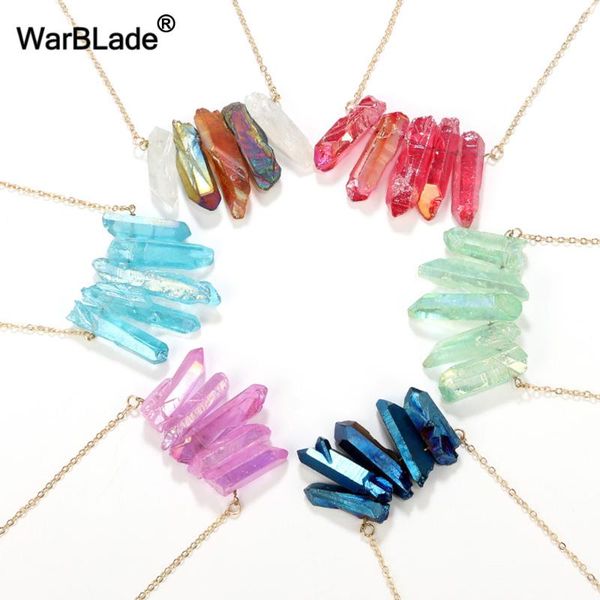 warblade rainbow natural stone quartz pendant necklace purple irregular crystal stone pendants gold color necklaces for women, Silver
warblade rainbow natural stone quartz pendant necklace purple irregular crystal stone pendants gold color necklaces for women, Silver