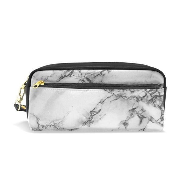 2020 pencil case stationery marbling pencil box boys girls creative zipper case leather large for student school supplies, White
2020 pencil case stationery marbling pencil box boys girls creative zipper case leather large for student school supplies, White