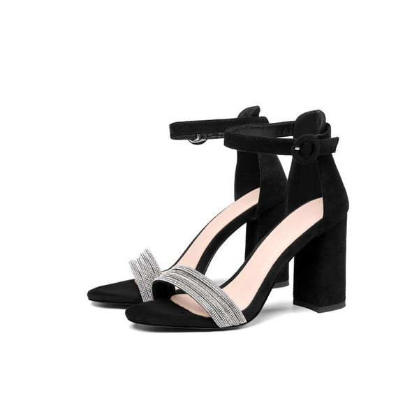 gladiator sandals women sandals block heels fashion women high heels ladies shoes classic pumps, Black