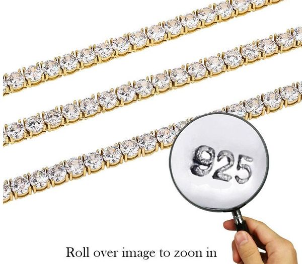 men hip hop iced out bling 925 sterling silver 4mm tennis chain necklace pave setting zircon male fashion chains necklaces maleh
men hip hop iced out bling 925 sterling silver 4mm tennis chain necklace pave setting zircon male fashion chains necklaces maleh