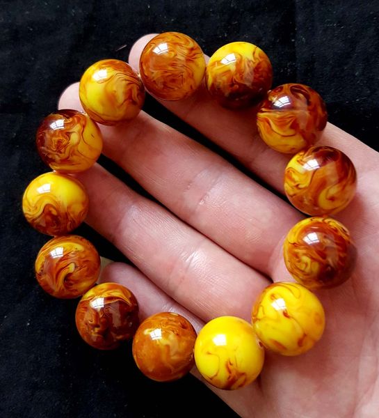 new natural polish old beeswax bracelet mens raw ore chicken oil yellow amber bracelet ladies bucket beads with recommendation, Black
new natural polish old beeswax bracelet mens raw ore chicken oil yellow amber bracelet ladies bucket beads with recommendation, Black