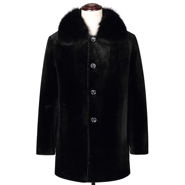 1805 new fashion male winter clothing turn down fur collar 25% sheep shearing coat men's wool blends coat, Black
1805 new fashion male winter clothing turn down fur collar 25% sheep shearing coat men's wool blends coat, Black