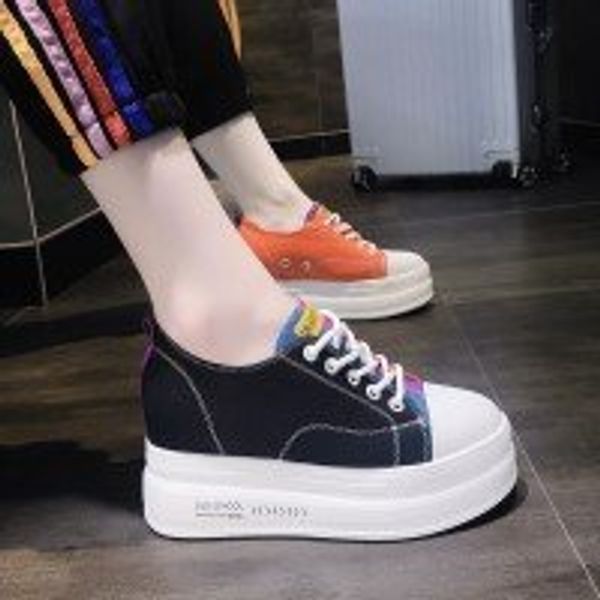 woman's casual shoes light fashion sneakers outdoor classic sport shoes thick bottom increase board trend single, Black
woman's casual shoes light fashion sneakers outdoor classic sport shoes thick bottom increase board trend single, Black