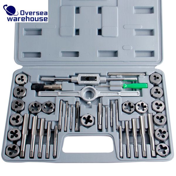 40pcs tap die set inch hand screw tap alloy steel with handle threading tool gauge with plastic box
40pcs tap die set inch hand screw tap alloy steel with handle threading tool gauge with plastic box