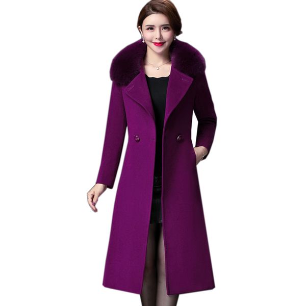 новый 2020 женщины long wool coat мода меховой воротник твердые высокого класса дамы зимние пальто большой размер шерстяной keep warm шинель, Black
новый 2020 женщины long wool coat мода меховой воротник твердые высокого класса дамы зимние пальто большой размер шерстяной keep warm шинель, Black