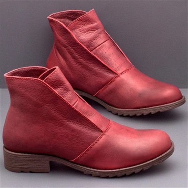 spring ladies vintage chunky slip on heels women's ankle boots women soft pu leather woman casual shoes female plus size 35-43, Black
spring ladies vintage chunky slip on heels women's ankle boots women soft pu leather woman casual shoes female plus size 35-43, Black