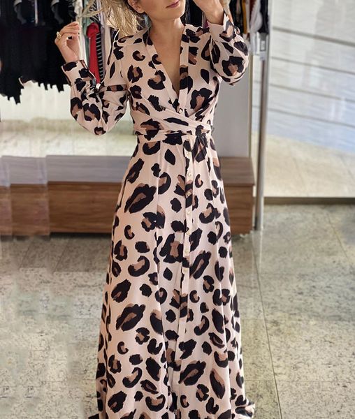 v-neck leopard womens designer dresses spring autumn long sleeve full length women dress sell loose clothing, Black;gray
v-neck leopard womens designer dresses spring autumn long sleeve full length women dress sell loose clothing, Black;gray