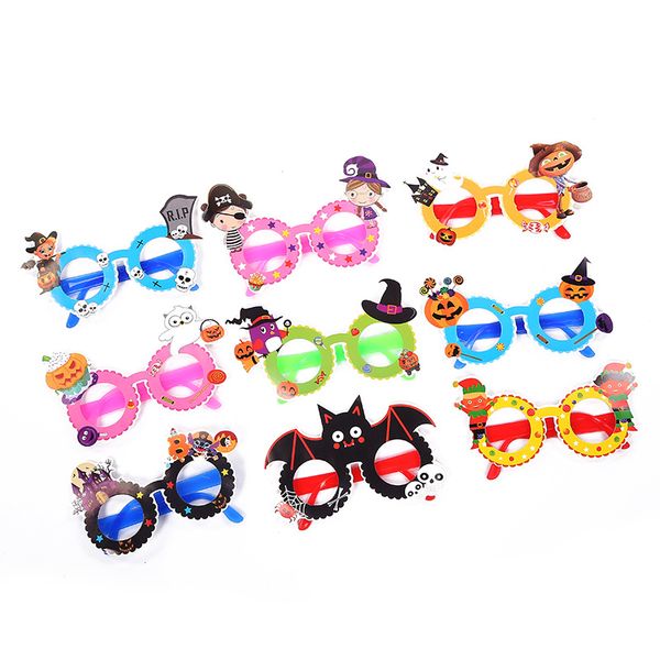 Halloween Christmas Kids Cartoon Paper Glasses Decorations For Children Fashion Party Festival Gifts Toys Accessories Supplies E82502