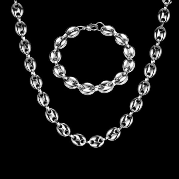 hip hop men wide 11mm stainless steel gold color coffee beads link necklace chain crystal miami hip hop for men, Silver
hip hop men wide 11mm stainless steel gold color coffee beads link necklace chain crystal miami hip hop for men, Silver