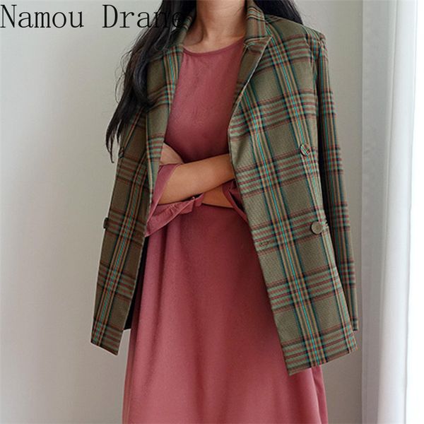 women's suits & blazers office lady jacket female outerwear 2021 chic geometric slim coats vintage plaid blazer women work wear, White;black
women's suits & blazers office lady jacket female outerwear 2021 chic geometric slim coats vintage plaid blazer women work wear, White;black