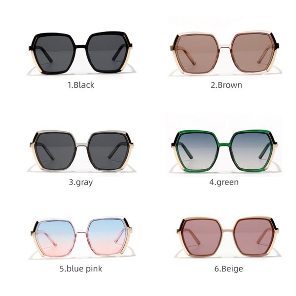 x fashion trendy polygonal large border half-metal color sunglasses eyewear 2020, Silver
x fashion trendy polygonal large border half-metal color sunglasses eyewear 2020, Silver