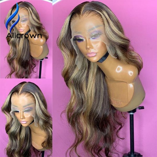 alicrown highlight ombre t-part lace front human hair wigs bleached knots brazilian hair wigs 180% density pre-plucked non-remy, Black;brown
alicrown highlight ombre t-part lace front human hair wigs bleached knots brazilian hair wigs 180% density pre-plucked non-remy, Black;brown
