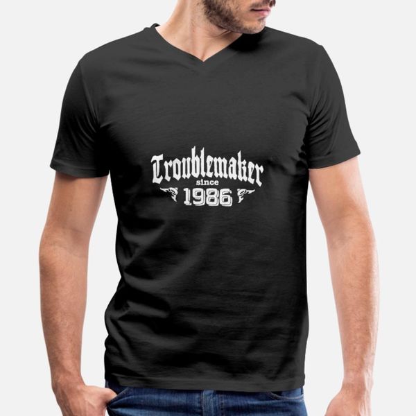 troublemaker since 1986 t shirt men personalized cotton o-neck standard fit fashion summer style slim shirt, White;black
troublemaker since 1986 t shirt men personalized cotton o-neck standard fit fashion summer style slim shirt, White;black