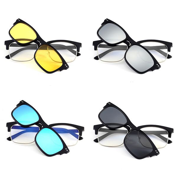 half frame spectacle polarized sunglasses men women square new magnetic clip on sun glasses fashion semi rimless eyewear oculos, White;black 
half frame spectacle polarized sunglasses men women square new magnetic clip on sun glasses fashion semi rimless eyewear oculos, White;black