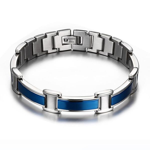 classic healthy care bracelet bangle magnetic germanium trendy blue men jewelry 316l stainless steel magnetic bracelet christmas gift b836s, Black 
classic healthy care bracelet bangle magnetic germanium trendy blue men jewelry 316l stainless steel magnetic bracelet christmas gift b836s, Black