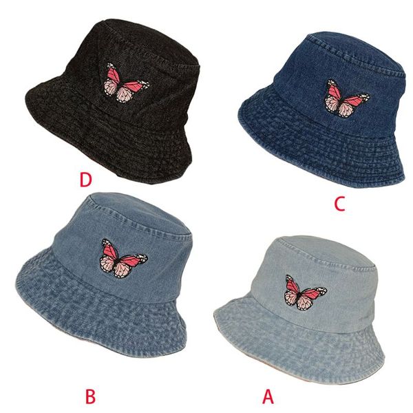 washed denim cotton bucket hat butterfly embroidery panama fisherman cap q0ke, Blue;gray
washed denim cotton bucket hat butterfly embroidery panama fisherman cap q0ke, Blue;gray