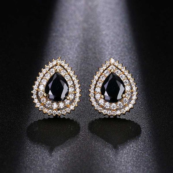 emmaya delicate cubic zircon crystal with black onyx handmade fashionable plated stud earring for women wedding party, Golden;silver
emmaya delicate cubic zircon crystal with black onyx handmade fashionable plated stud earring for women wedding party, Golden;silver