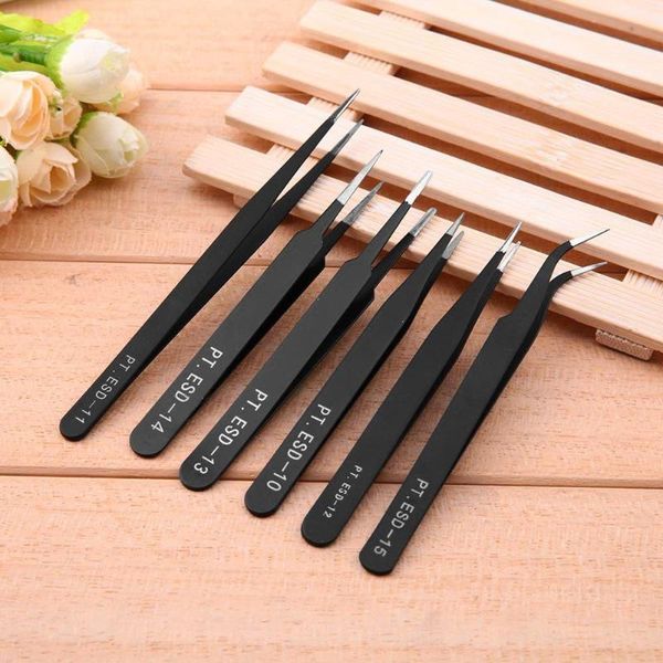 6pcs anti-static stainless steel tweezers maintenance tools industrial precision curved straight tweezers repair tools sets
6pcs anti-static stainless steel tweezers maintenance tools industrial precision curved straight tweezers repair tools sets