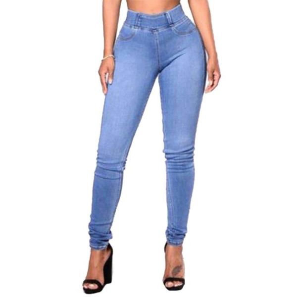 women casual plus size high waist skinny jeans elastic waist slim pencil jeans denim blue trousers
women casual plus size high waist skinny jeans elastic waist slim pencil jeans denim blue trousers