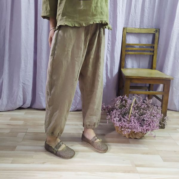 women's pants & capris women linen solid color elastic waist ladies loose vintage plus size female harem trousers 2021, Black;white
women's pants & capris women linen solid color elastic waist ladies loose vintage plus size female harem trousers 2021, Black;white