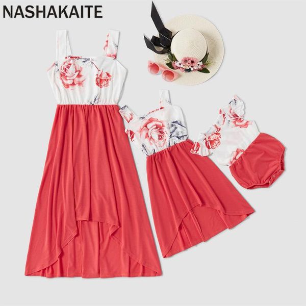 nashakaite mother daughter dresses summer floral print irregular length matching dress baby girl rompers mommy and me clothes, Blue
nashakaite mother daughter dresses summer floral print irregular length matching dress baby girl rompers mommy and me clothes, Blue