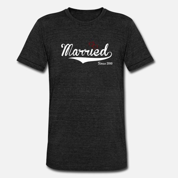 married since 2010 happy marriage present t shirt men custom cotton round collar solid color cute casual spring autumn family shirt
married since 2010 happy marriage present t shirt men custom cotton round collar solid color cute casual spring autumn family shirt