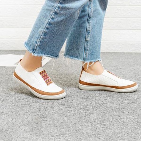 women's shoes hand-stitched striped breathable elastic band casual flat suitable wide leg women's sneakers plus size 35-43, Black
women's shoes hand-stitched striped breathable elastic band casual flat suitable wide leg women's sneakers plus size 35-43, Black