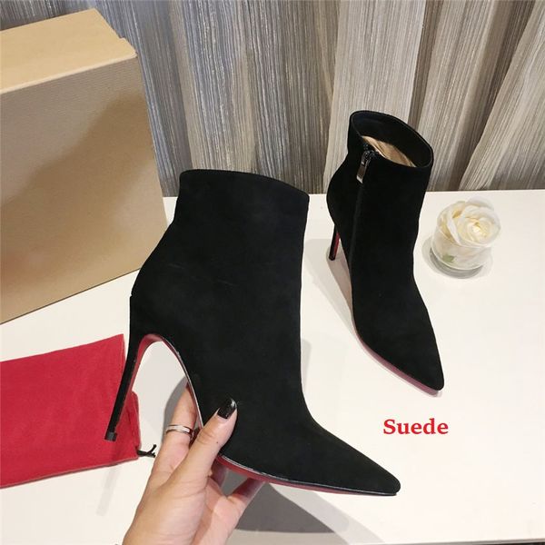 red color bottom designer women shoes sneaker so kate spike styles high heels half knee ankle boots fashion women shoes size 35-41, Black
red color bottom designer women shoes sneaker so kate spike styles high heels half knee ankle boots fashion women shoes size 35-41, Black