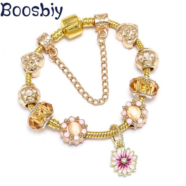 boosbiy new arrival european style blooming pink daisy charms beads fits brand bracelet for women fashion flower jewelry gift, Golden;silver
boosbiy new arrival european style blooming pink daisy charms beads fits brand bracelet for women fashion flower jewelry gift, Golden;silver