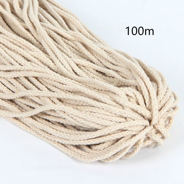 5mmx100m strong string textile beige cotton rope woven braided diy macrame craft
5mmx100m strong string textile beige cotton rope woven braided diy macrame craft