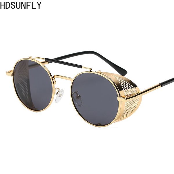men steampunk sunglasses uv400 round metal sun glasses for women 2020 fashion brand designer punk eyewear rays gafas sol mujer, White;black
men steampunk sunglasses uv400 round metal sun glasses for women 2020 fashion brand designer punk eyewear rays gafas sol mujer, White;black