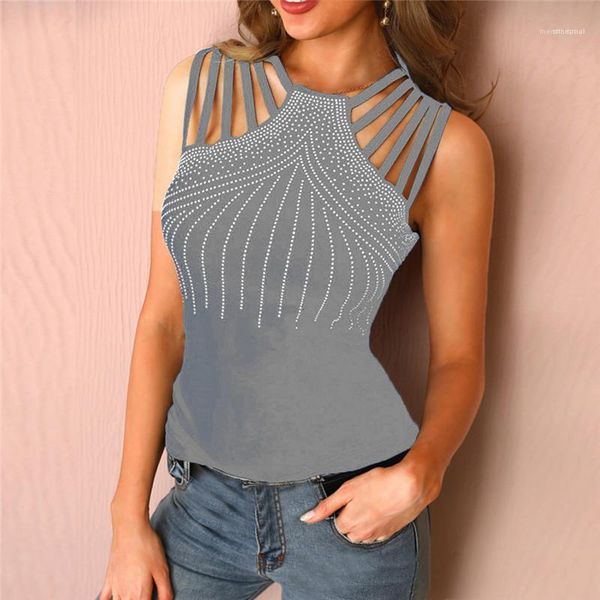 natural color spaghetti strap womens clothing women camis halter rhinestone panelled slim camis casual, White 
natural color spaghetti strap womens clothing women camis halter rhinestone panelled slim camis casual, White