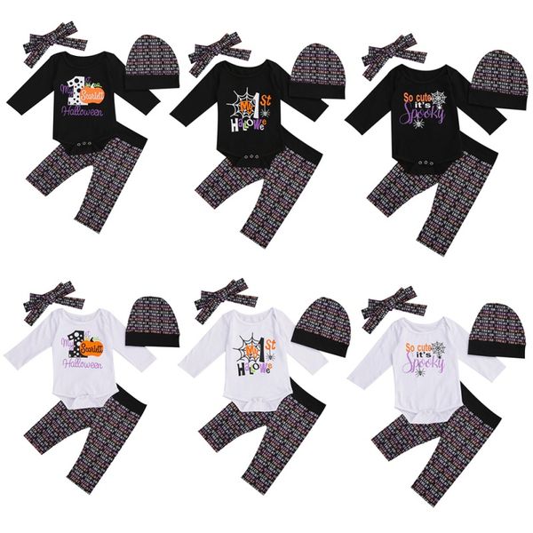 4pcs baby girls halloween clothes letter print long sleeve bodysuit + tulle tutu skirt + leg warmer bow headband outfits set#1, White
4pcs baby girls halloween clothes letter print long sleeve bodysuit + tulle tutu skirt + leg warmer bow headband outfits set#1, White
