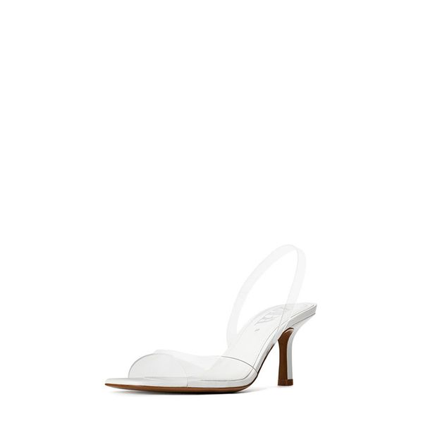 2020 new summer women sandals concise white back strap transparent plastic tape thin heel lady's shoes, Black
2020 new summer women sandals concise white back strap transparent plastic tape thin heel lady's shoes, Black