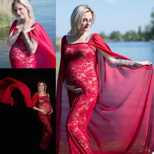 2021 red maternity evening dresses with cape custom made prom gowns see through psdress vestido de novia, Black;red
2021 red maternity evening dresses with cape custom made prom gowns see through psdress vestido de novia, Black;red