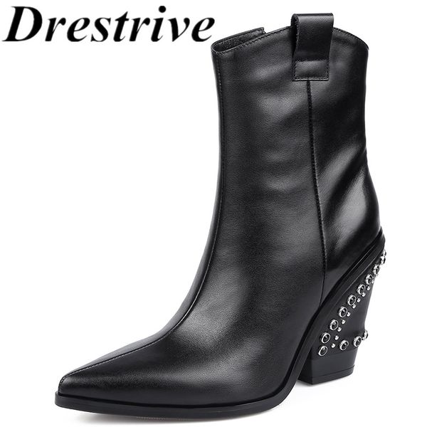 drestrive women's mid calf boots pointed toe cow leather crystal black 2020 autumn classics high heel shoes zipper thick heels
drestrive women's mid calf boots pointed toe cow leather crystal black 2020 autumn classics high heel shoes zipper thick heels