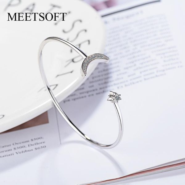 link, chain meetsoft fashion silver color accessories trendy crystal bracelets for women simple small moon pulsera jewelry gift, Black
link, chain meetsoft fashion silver color accessories trendy crystal bracelets for women simple small moon pulsera jewelry gift, Black