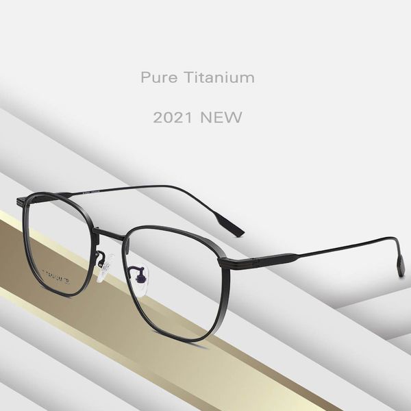 pure titanium glasses frame women vintage square myopia optical prescription eyeglass frame men 2021 new computer titan eyewear, Black
pure titanium glasses frame women vintage square myopia optical prescription eyeglass frame men 2021 new computer titan eyewear, Black