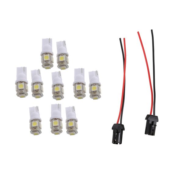 12 pcs car t10 w5w lamp part: 10 pcs smd led night light bulb lamp & 2 light bulb socket holder connector
12 pcs car t10 w5w lamp part: 10 pcs smd led night light bulb lamp & 2 light bulb socket holder connector
