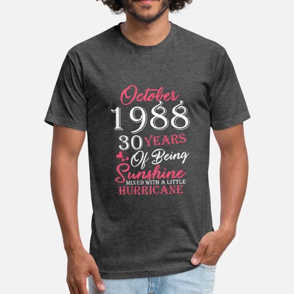october 1988 30 years of being sunshine t shirt men customize tee shirt size s-3xl standard sunlight authentic summer style letters shirt, White;black
october 1988 30 years of being sunshine t shirt men customize tee shirt size s-3xl standard sunlight authentic summer style letters shirt, White;black