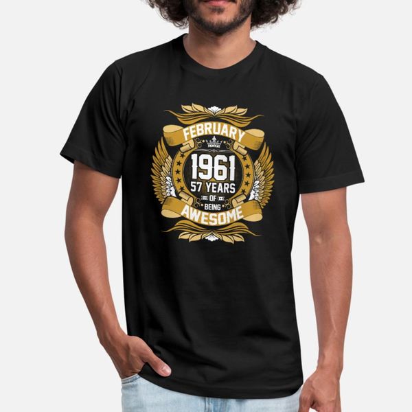 feb 1961 57 years awesome t shirt men printing 100% cotton size s-3xl fit gift building summer kawaii shirt, White;black
feb 1961 57 years awesome t shirt men printing 100% cotton size s-3xl fit gift building summer kawaii shirt, White;black
