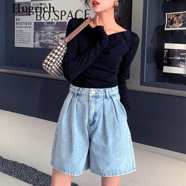 2020 summer shorts women vintage high waist blue wide leg jeans shorts ladies plus size women's denim short femme, White;black
2020 summer shorts women vintage high waist blue wide leg jeans shorts ladies plus size women's denim short femme, White;black