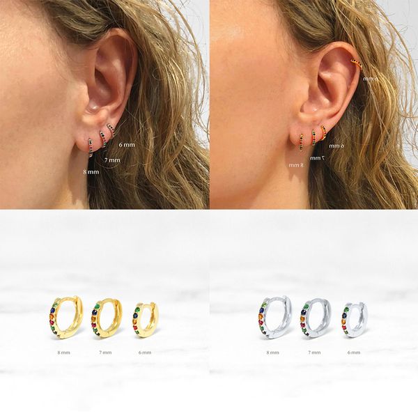 other canner 2pcs bohemia colorful ziron 925 sterling silver aretes pendientes hoop earrings for women girl engagement ear bone buckle, Golden;silver
other canner 2pcs bohemia colorful ziron 925 sterling silver aretes pendientes hoop earrings for women girl engagement ear bone buckle, Golden;silver