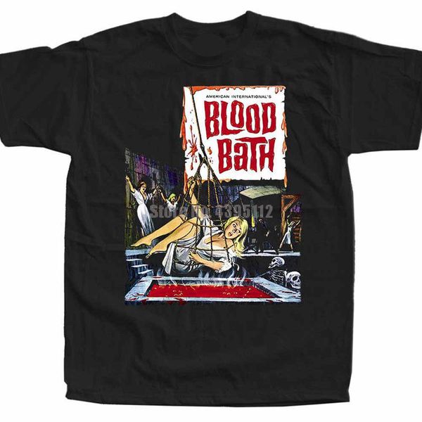 blood bath movie mens funny tee shirt japanese streetwear tshirt gym t shirts custom t-shirt big size men
