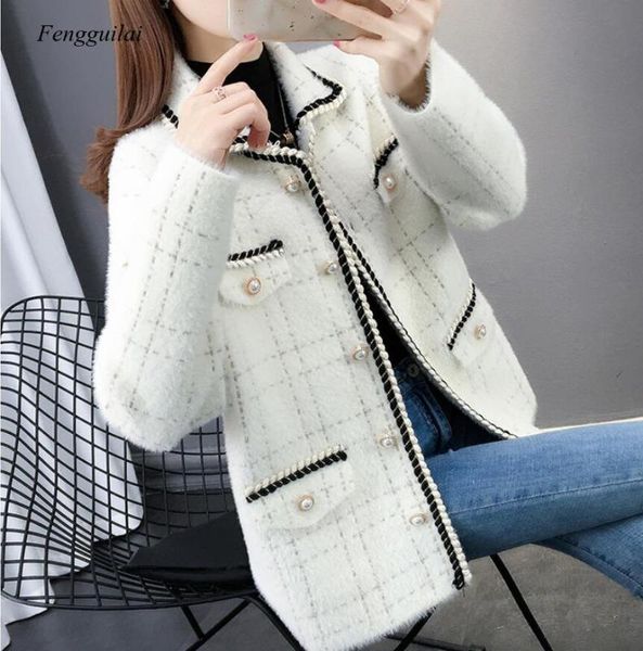 women's knits & tees solid v neck coat women autumn 2021 woolen ear short lady cardigan ageing fashion, White
women's knits & tees solid v neck coat women autumn 2021 woolen ear short lady cardigan ageing fashion, White