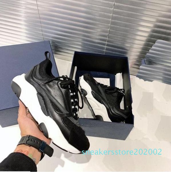 men lace-up b22 sneaker white leather calfskin sneakers technical knit women platform sneakers blue grey running trainers with box s02, Black
men lace-up b22 sneaker white leather calfskin sneakers technical knit women platform sneakers blue grey running trainers with box s02, Black